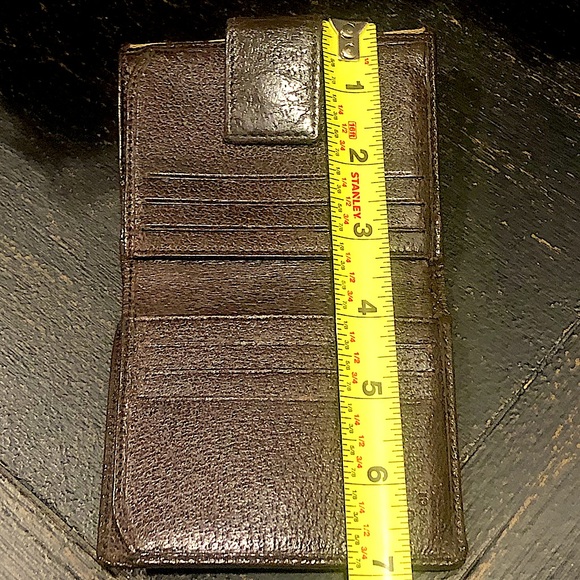 GUCCI GG Trifold Canvas Jacquard Wallet Tan Brown Leather Accent - Picture 16 of 17